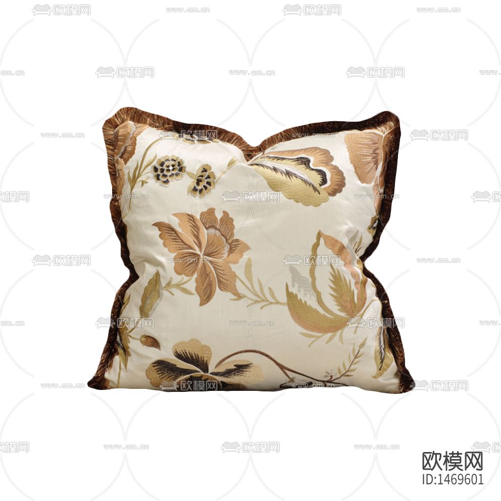美式简约花卉印花布艺抱枕下载