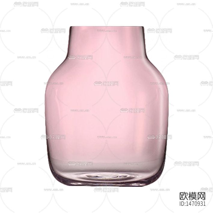 北欧简约创意粉色玻璃花瓶下载
