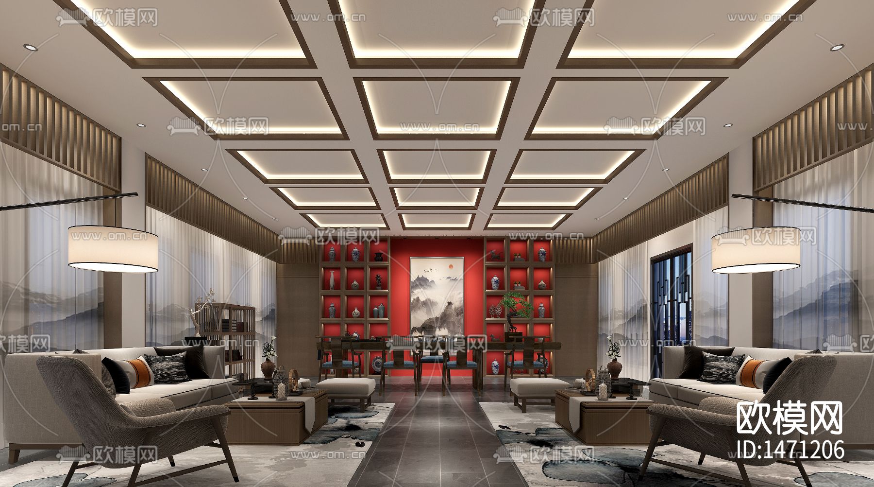 度假村cad施工图下载（渲染图1）