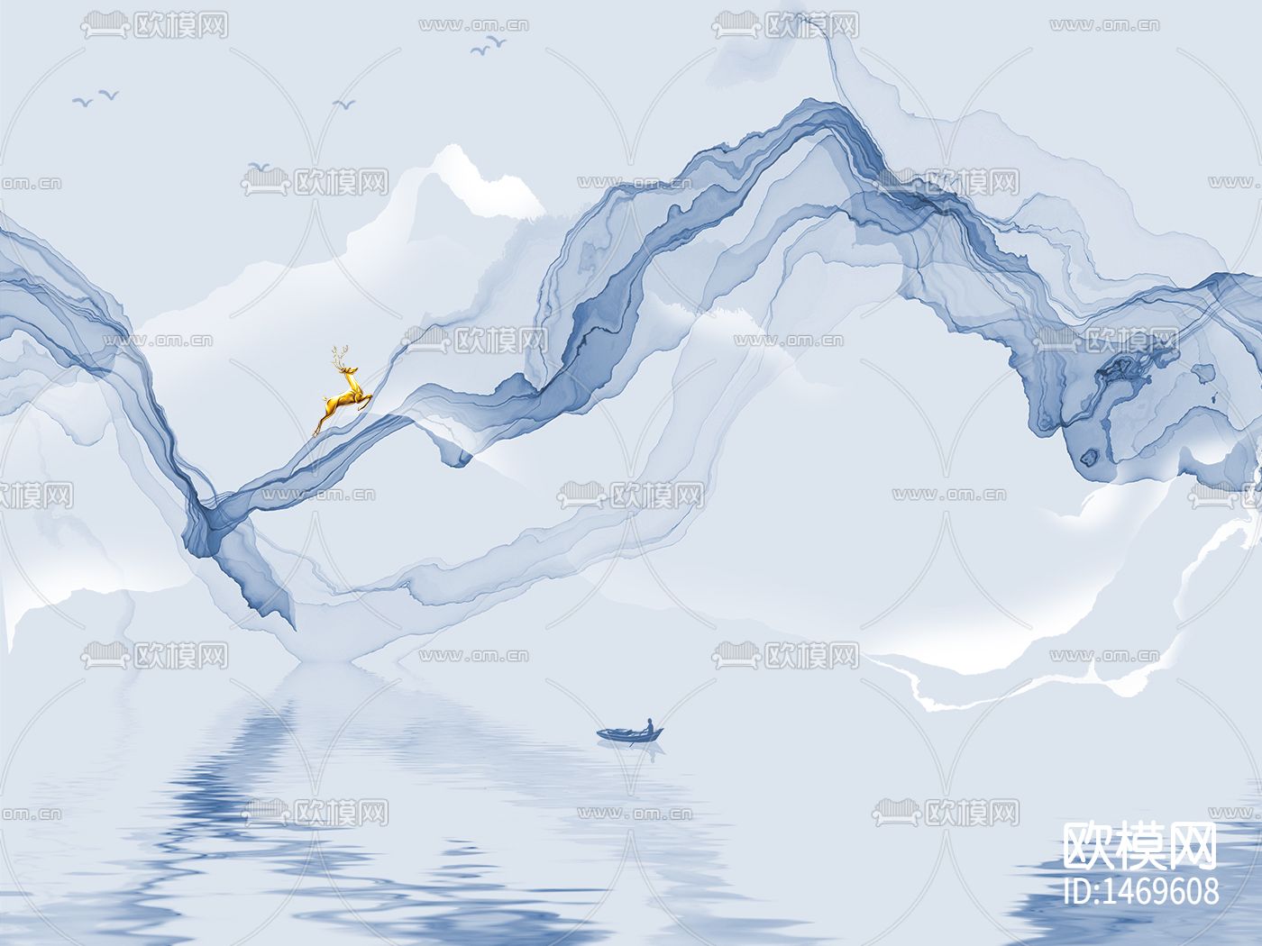 抽象意境山水画下载（渲染图3）