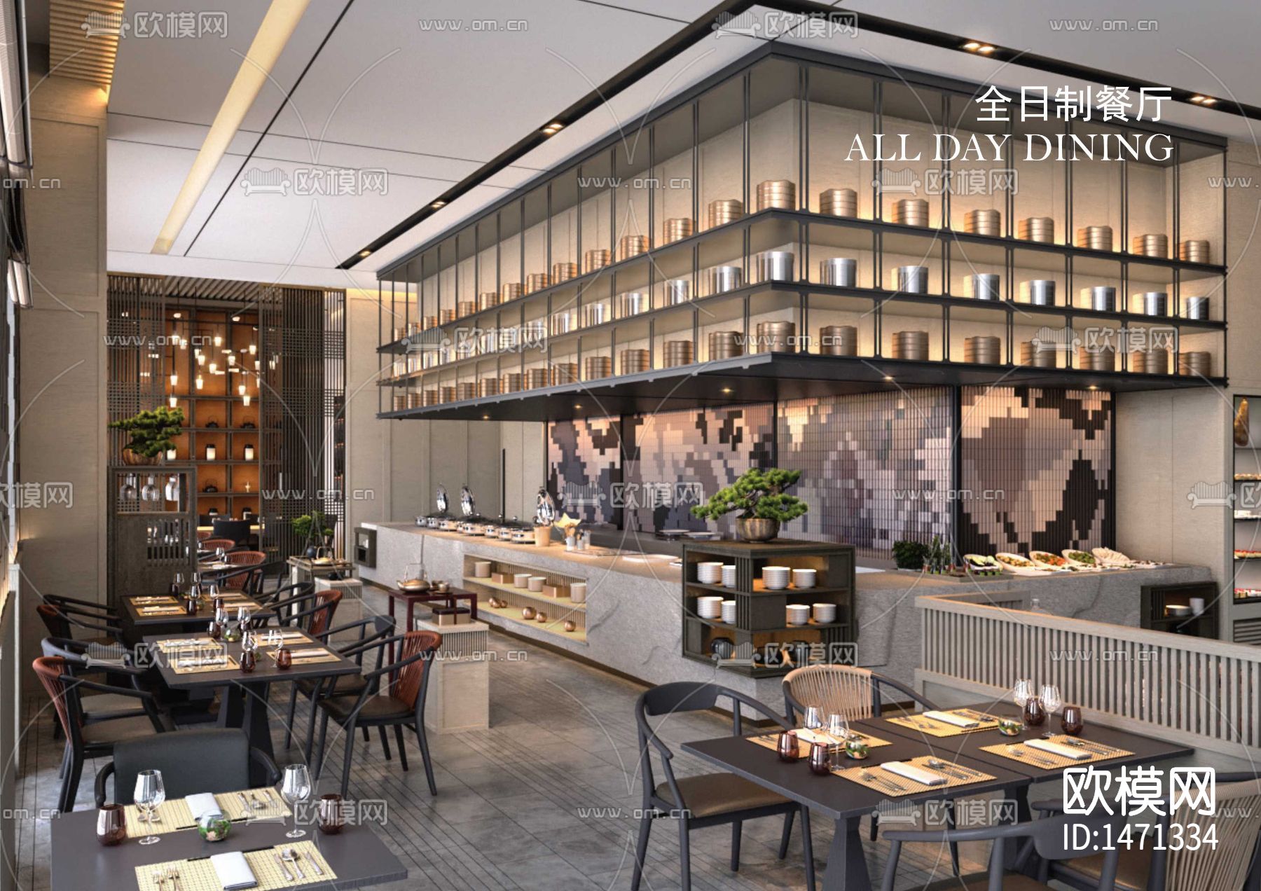 酒店客房cad施工图下载（渲染图3）