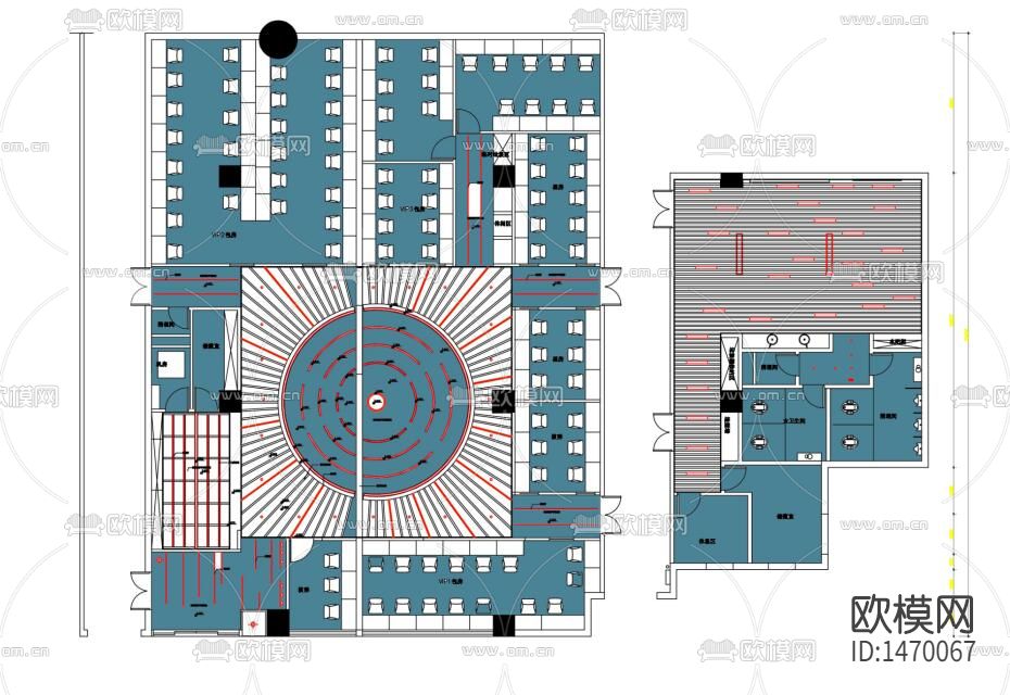 网吧网咖娱乐场所cad施工图