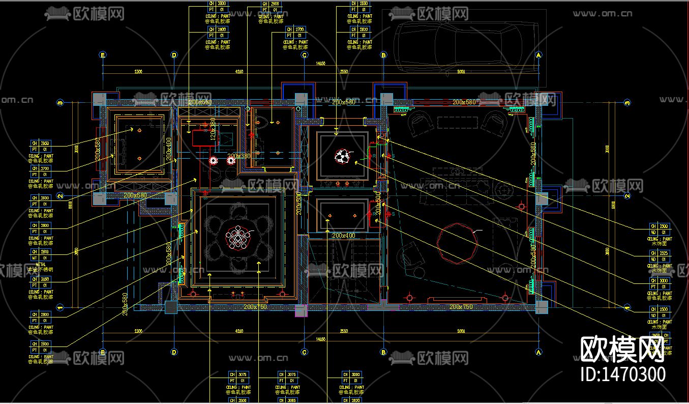 别墅样板房cad施工图