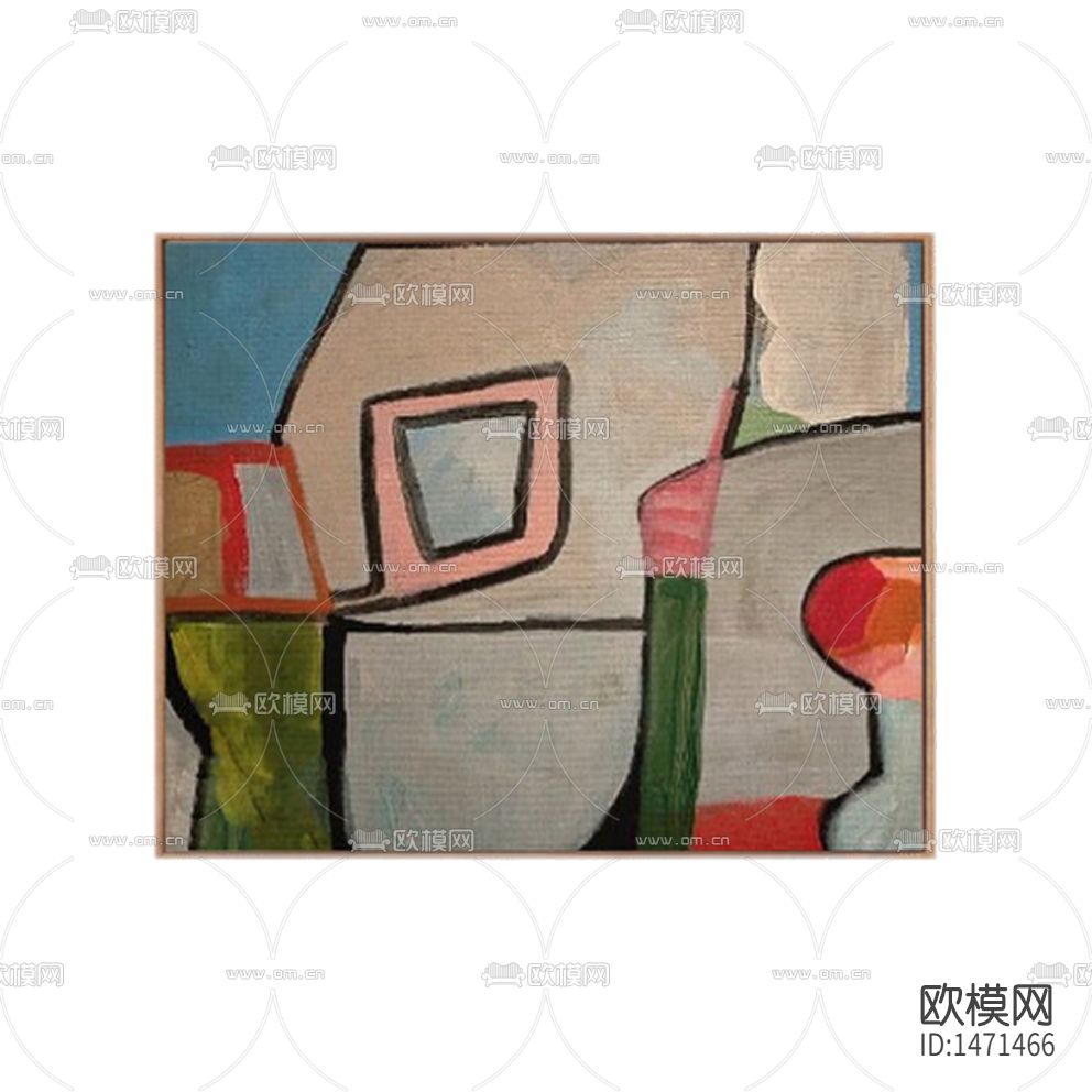 简欧创意彩色抽象画