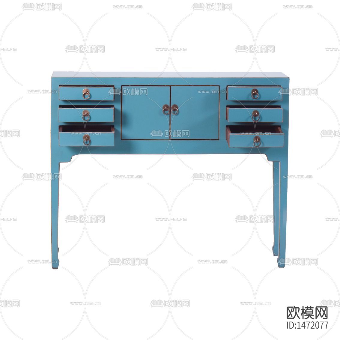 新中式简约做旧实木边柜下载