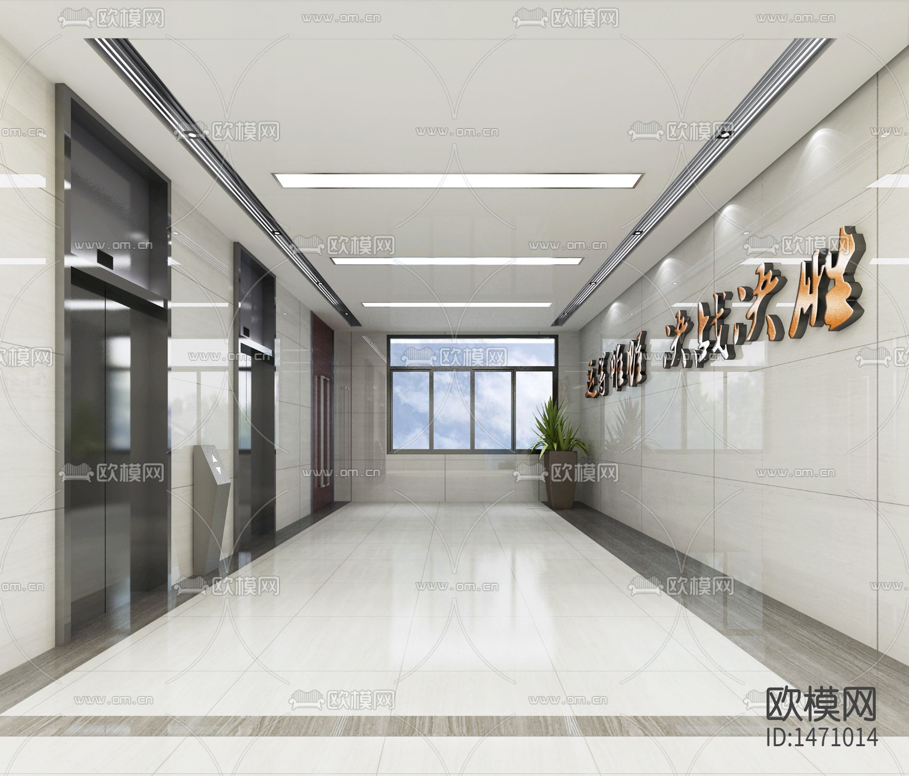 消防队办公楼办公室会议室cad施工图下载（渲染图9）