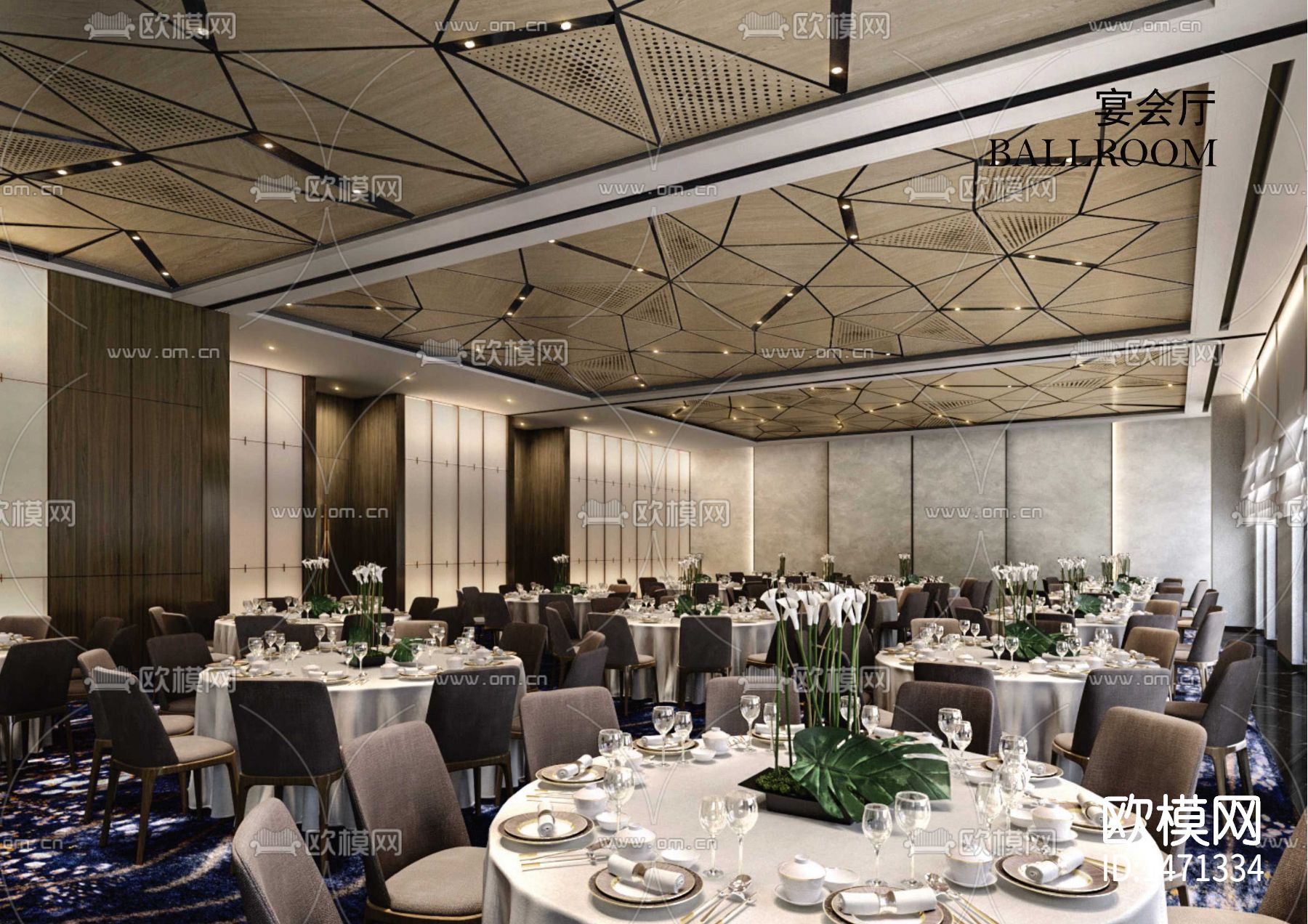 酒店客房cad施工图下载（渲染图4）