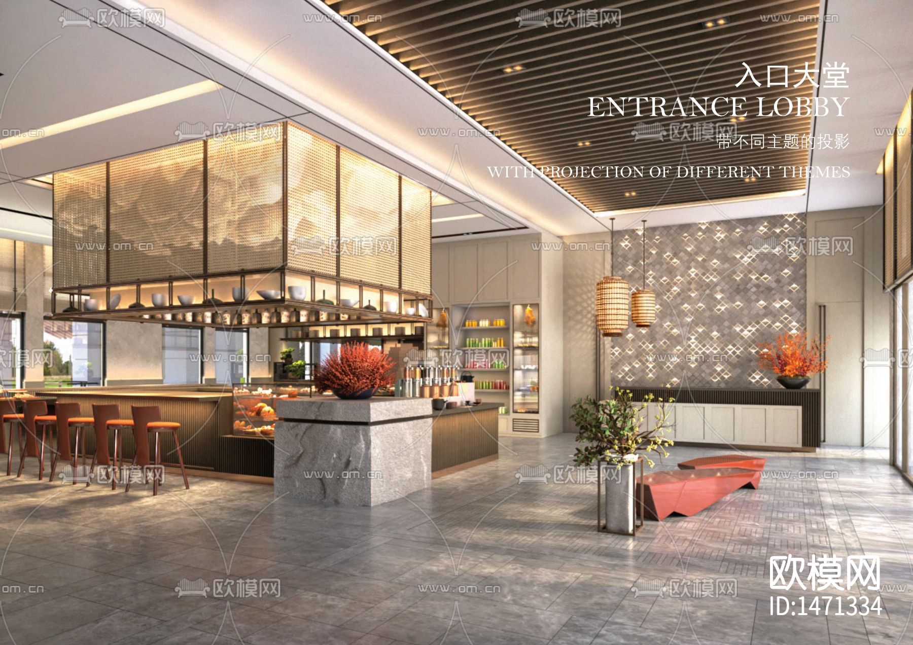 酒店客房cad施工图下载（渲染图2）