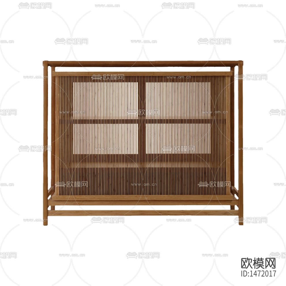 新中式禅意竹制边柜下载