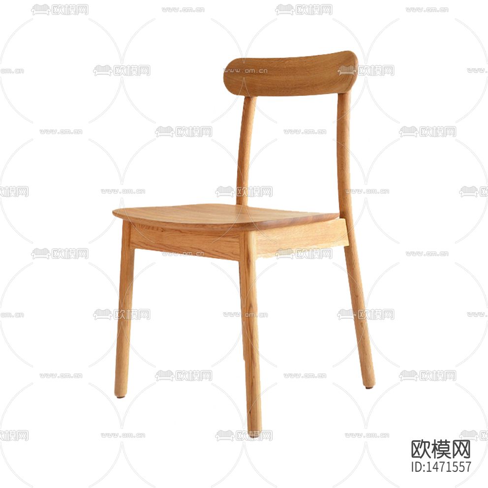北欧简约实木餐椅下载
