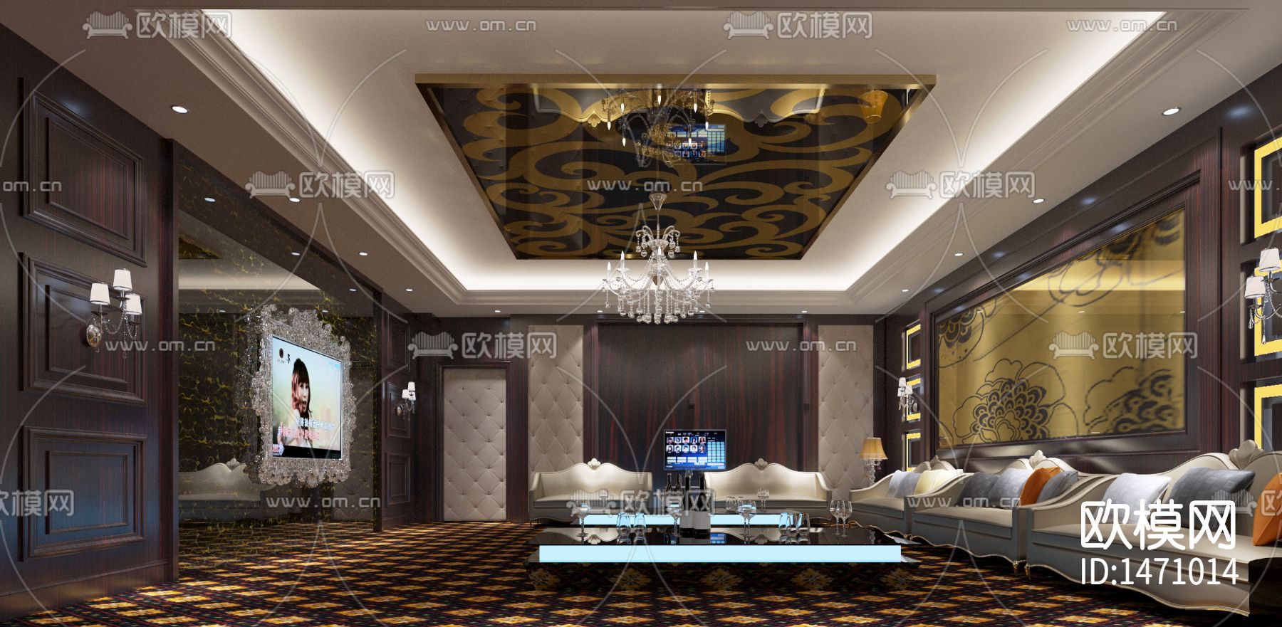 消防队办公楼办公室会议室cad施工图下载（渲染图7）