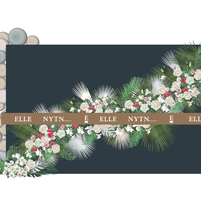  现代婚礼合影区su模型 