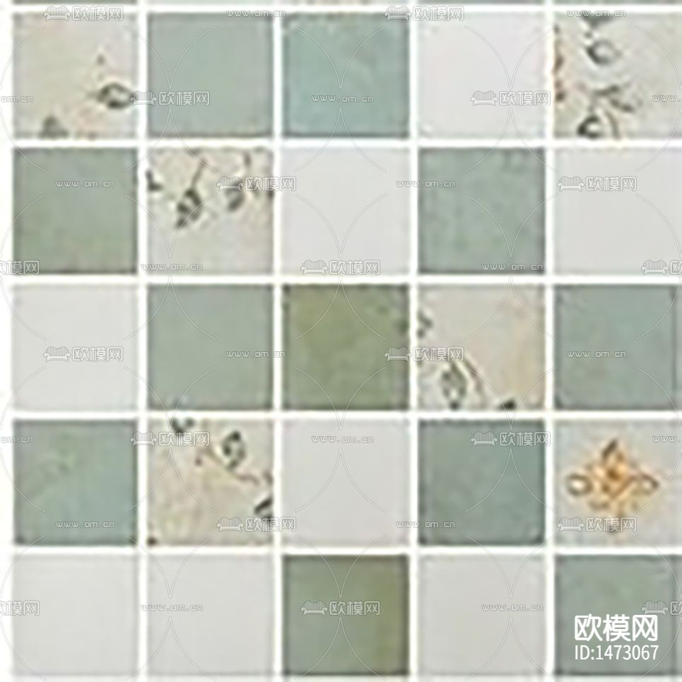 北欧创意彩绘印花地砖