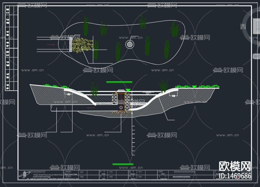 雨水花园花台节点大样下载（渲染图2）