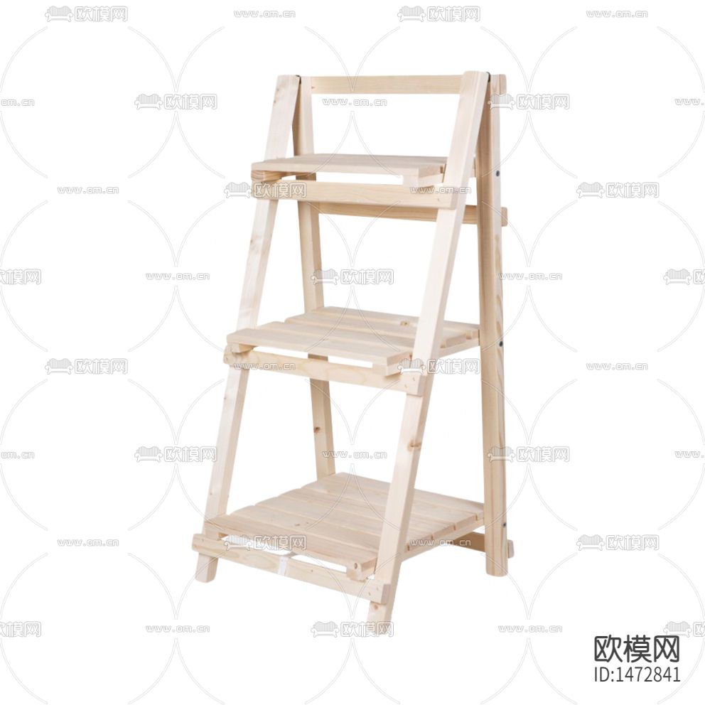 北欧简约创意实木置物架
