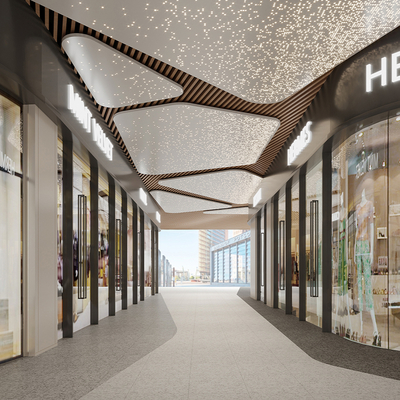 商场过道3d模型