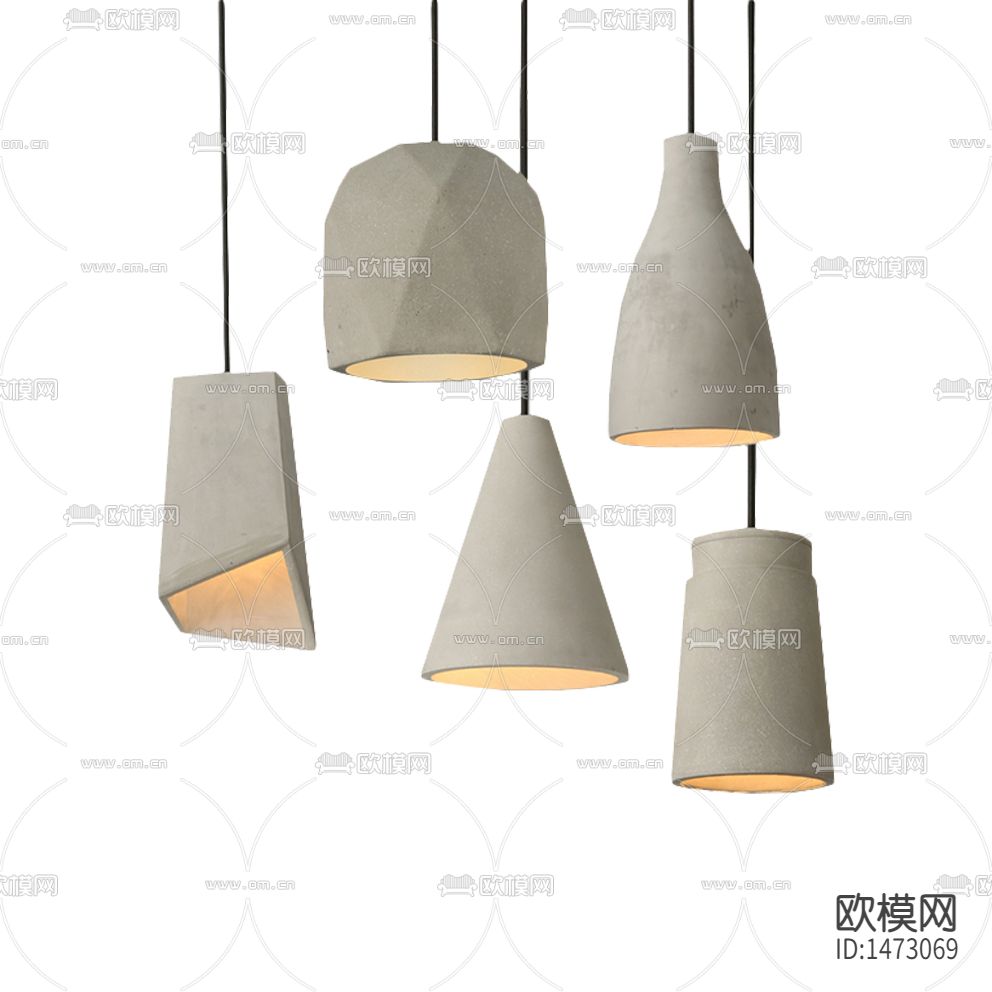 北欧简约创意水泥吊灯下载