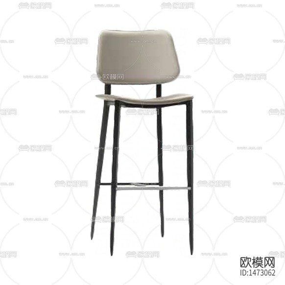 美式简约做旧实木布艺吧椅下载