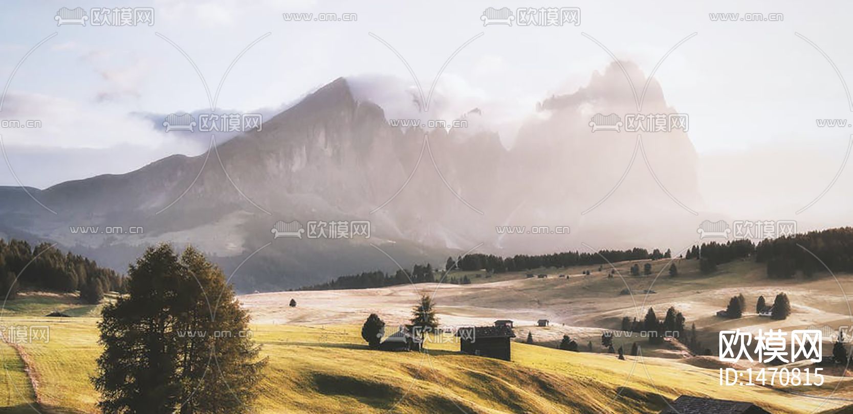 云雾山林外景贴图
