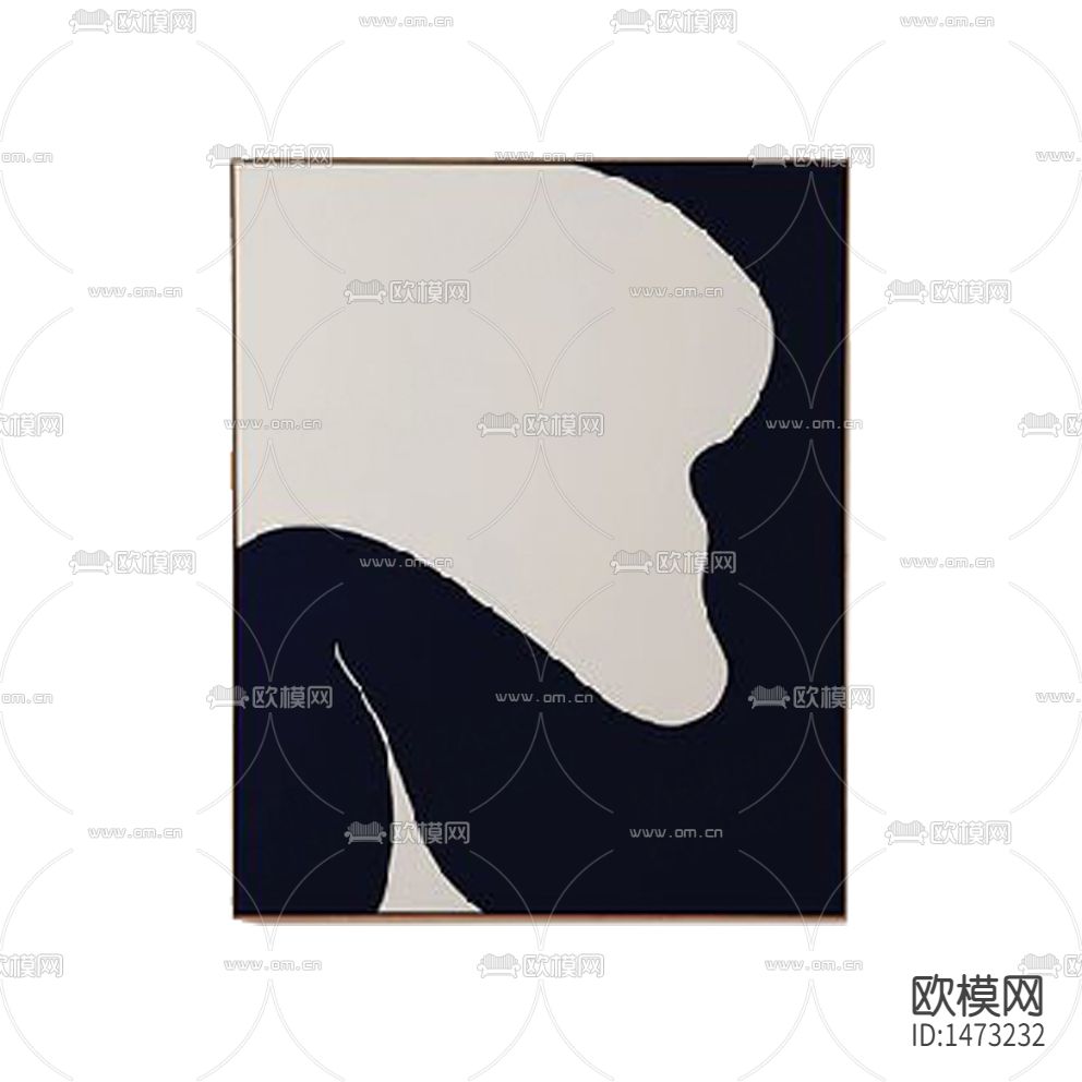 现代简约创意黑白抽象装饰画