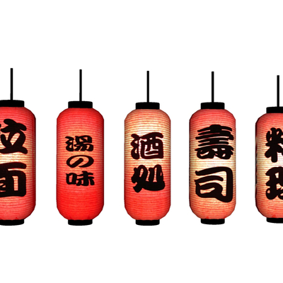  日式灯笼su模型 