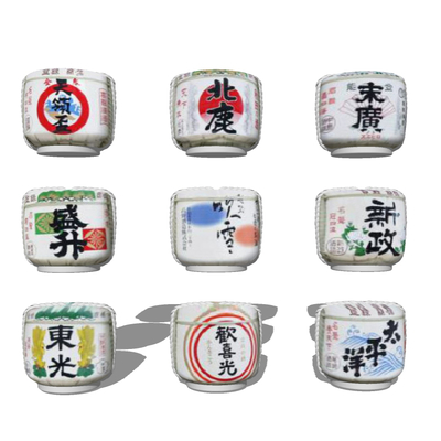  日式灯笼su模型 