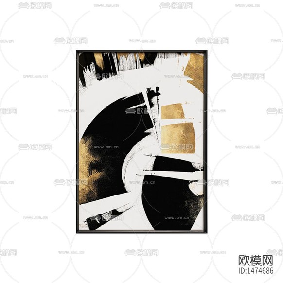 现代轻奢创意色彩抽象画下载