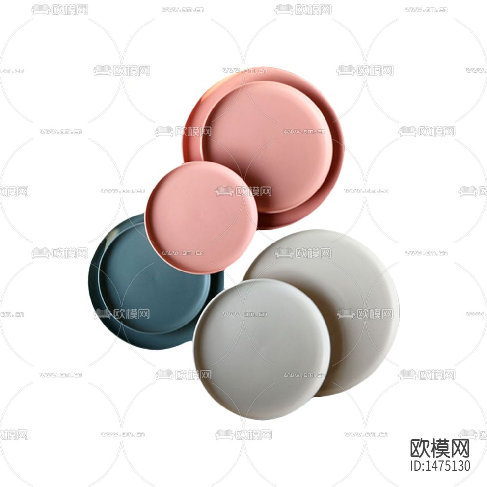 北欧简约彩色陶瓷餐具下载