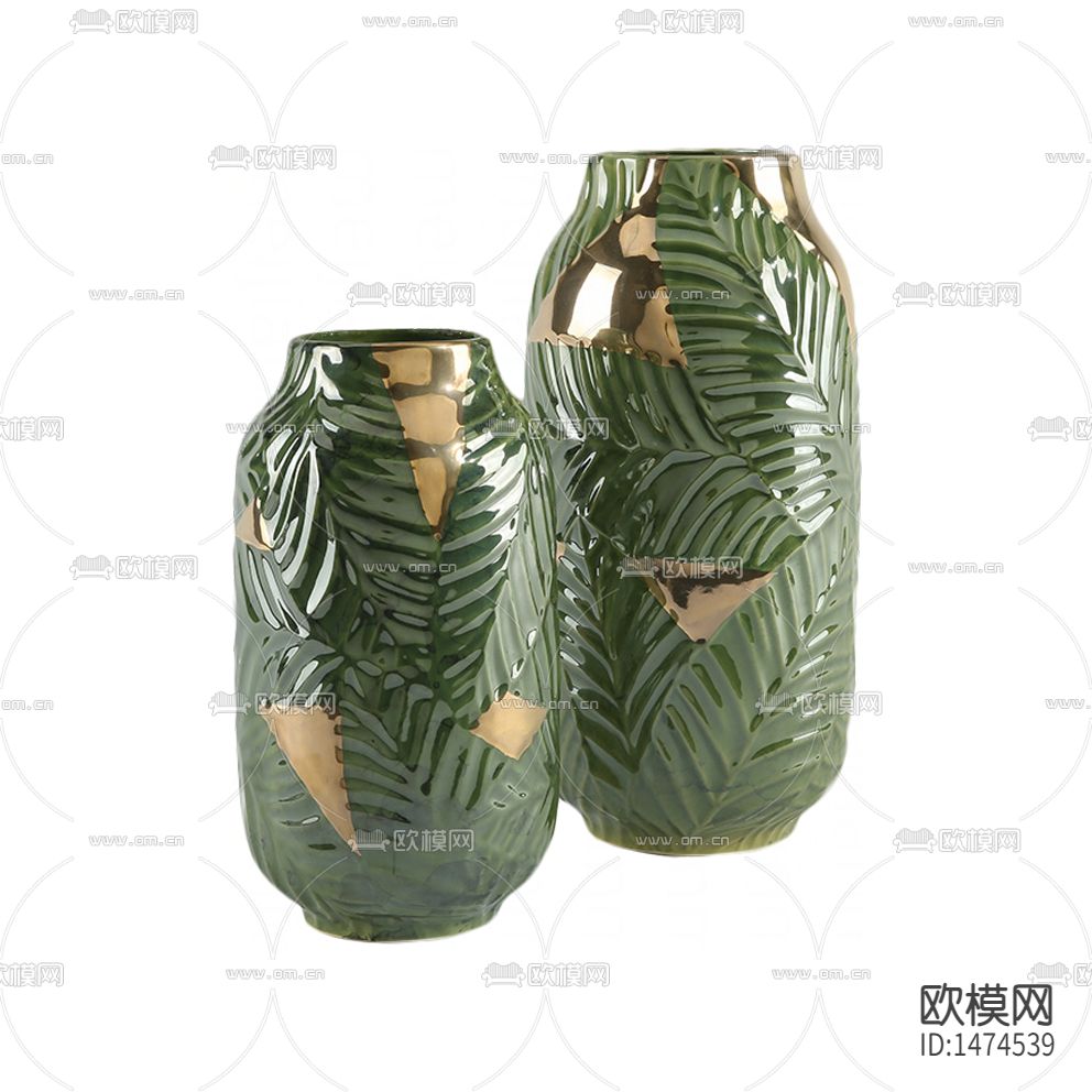 北欧创意陶瓷叶子花瓶下载