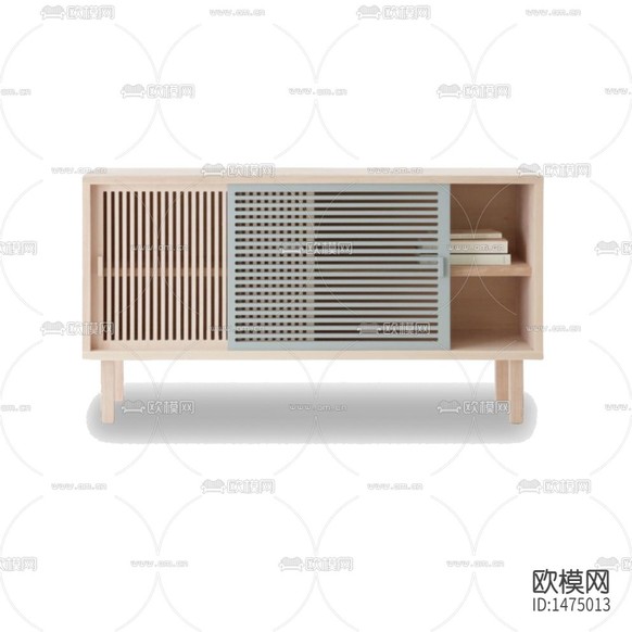 北欧简约创意实木边柜下载