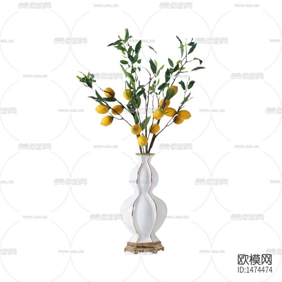 簡歐創(chuàng)意白色陶瓷花瓶擺放花藝下載
