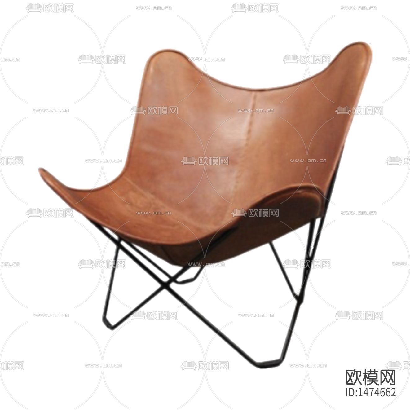 北欧简约皮革金属休闲椅下载