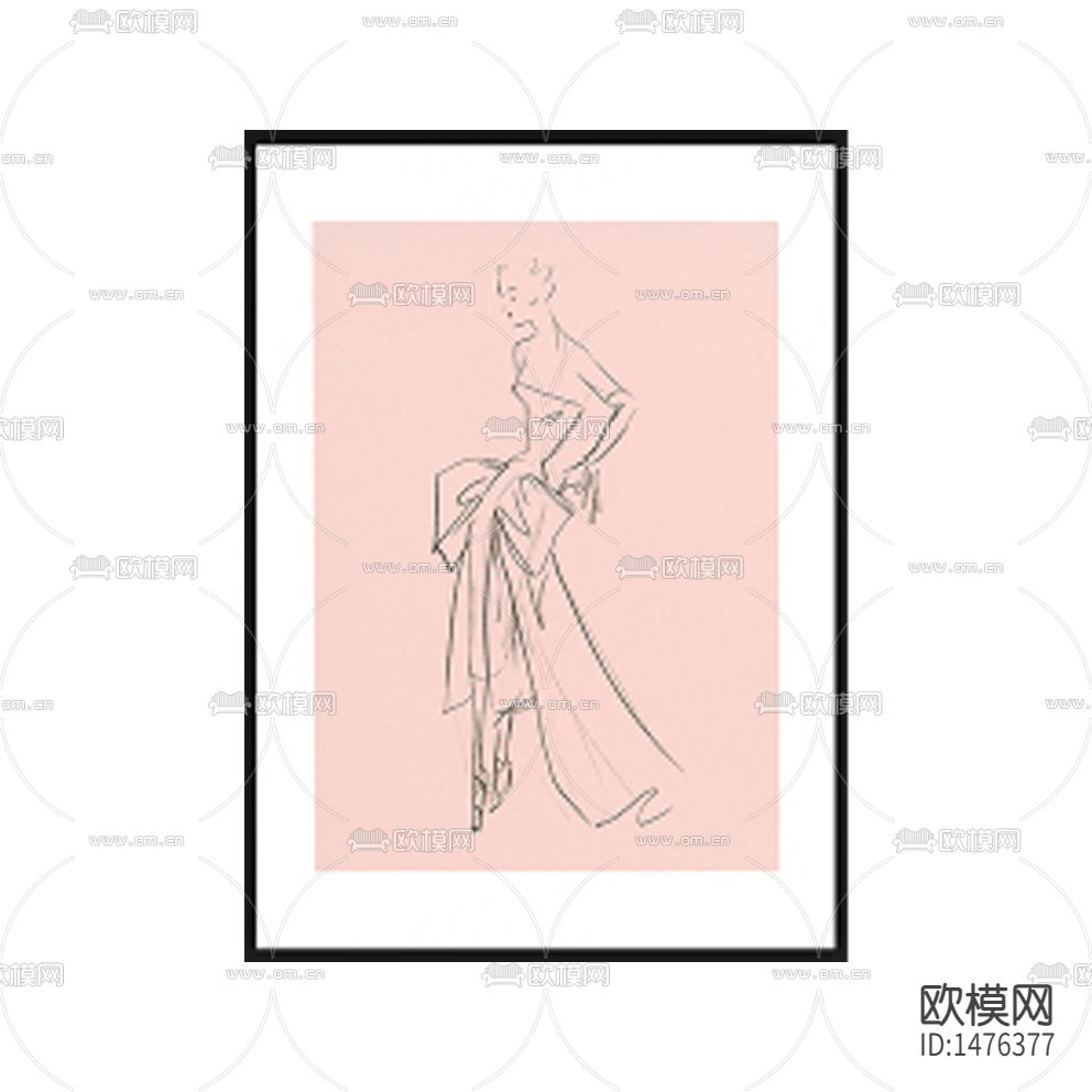 北欧简约创意简笔抽象画