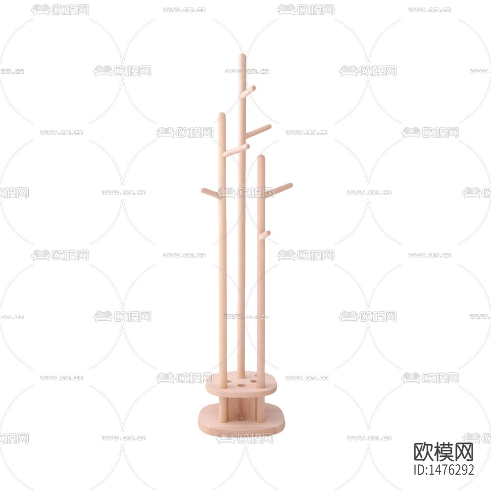北欧简约创意实木树枝状衣帽架