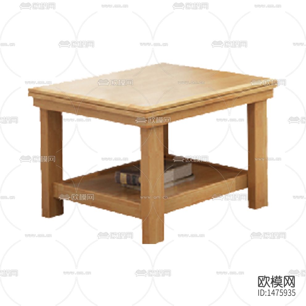 日式简约实木方形茶几下载