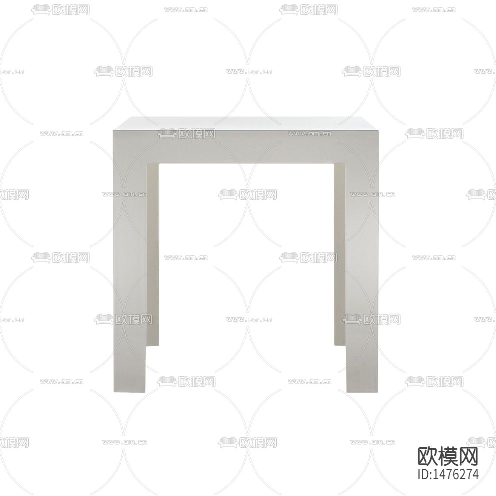 现代极简创意实木方形边几下载