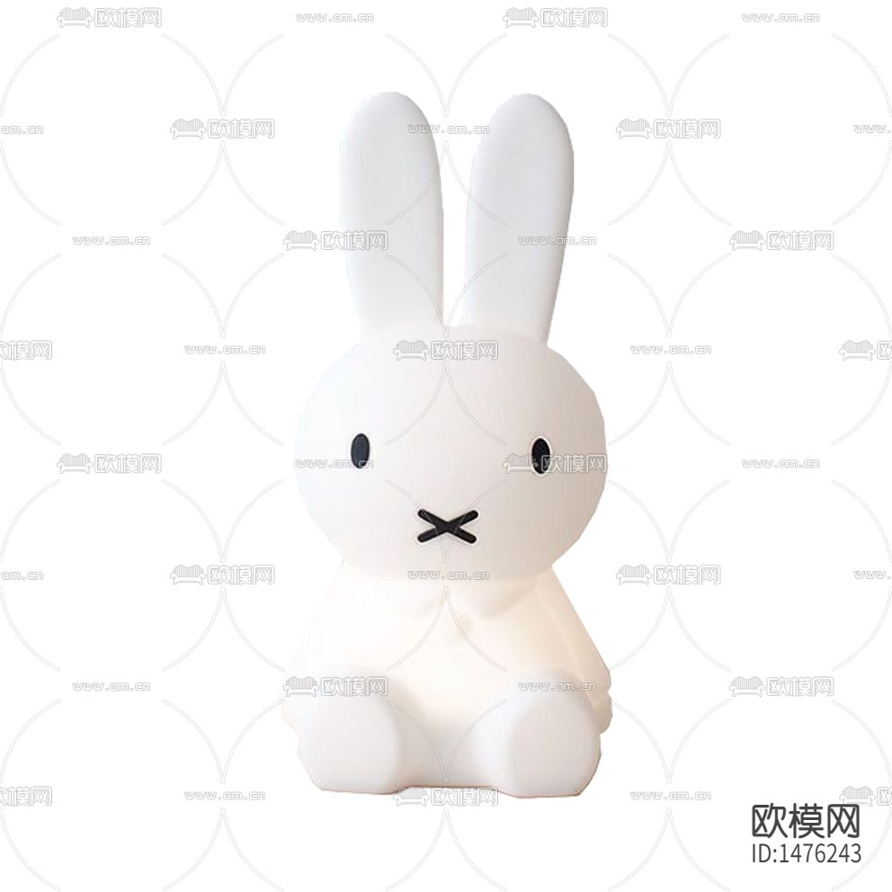 现代简约兔子玩偶摆件