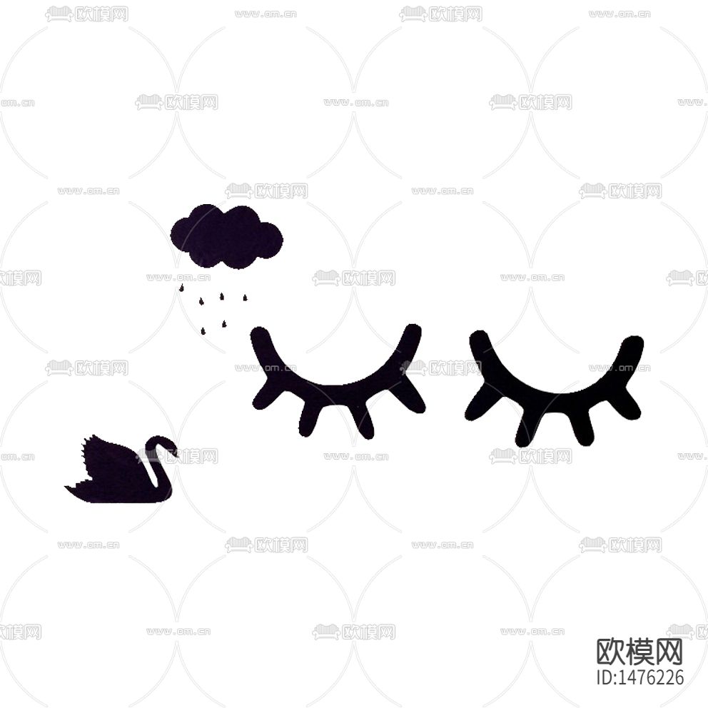 现代简约卡通壁饰