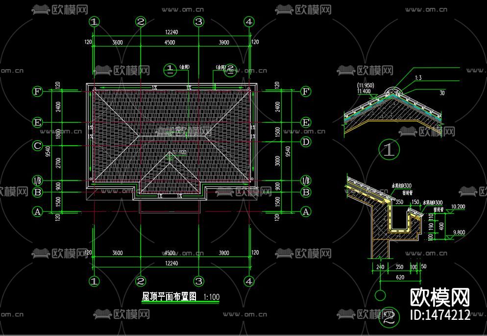 别墅cad节点图下载（渲染图9）