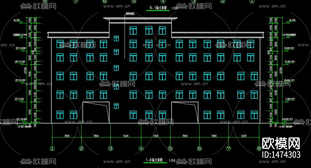 酒店cad施工图下载（渲染图6）