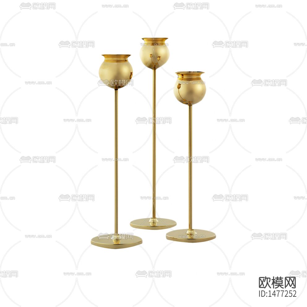 现代简约黄铜烛台