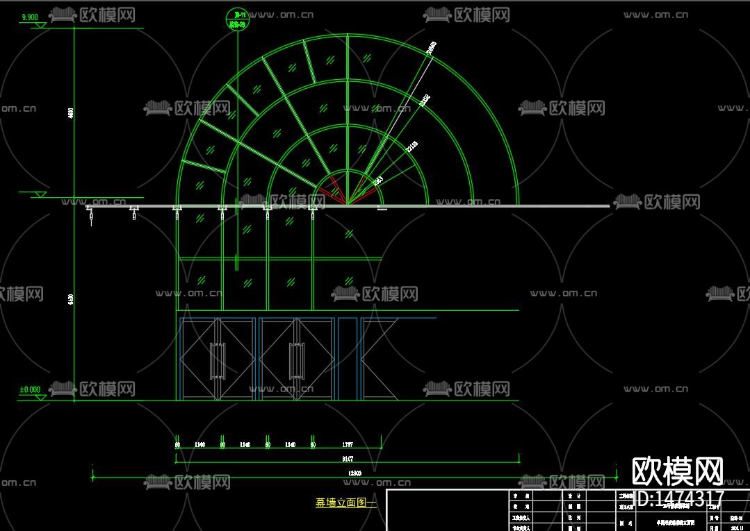 玻璃幕墙节点大样下载（渲染图4）