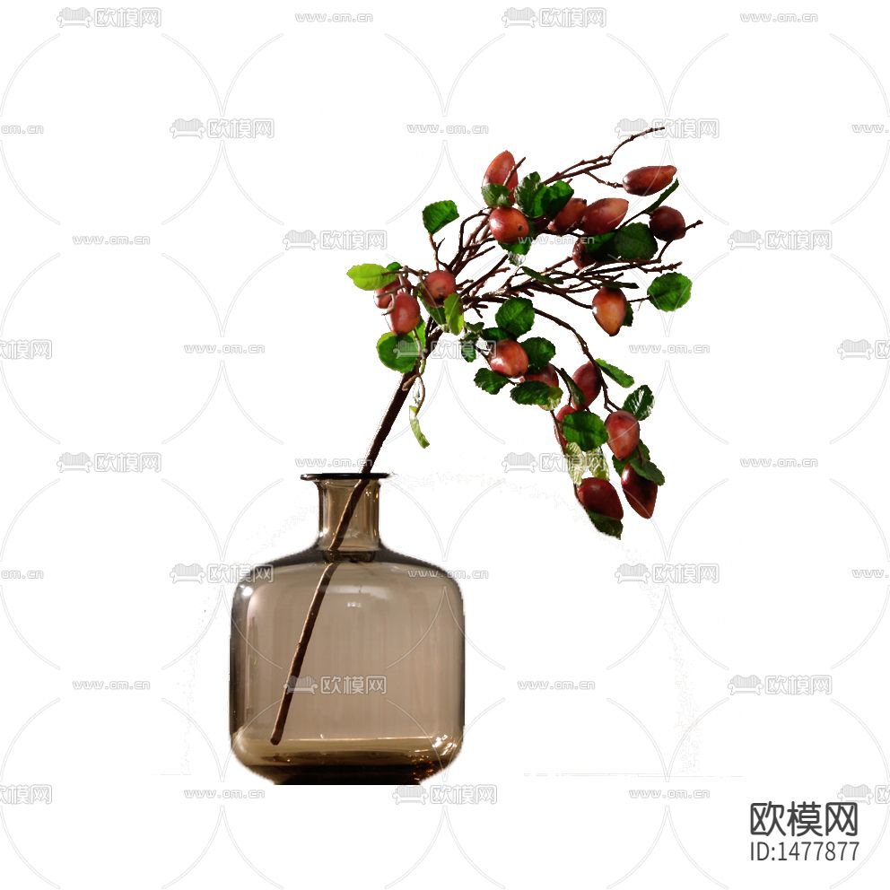 现代简约创意玻璃花瓶摆放花艺下载