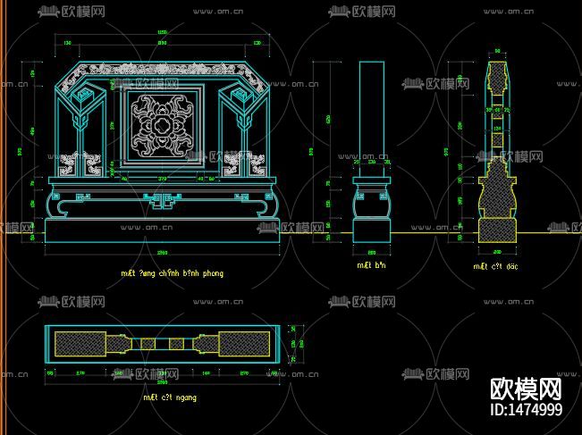 墓碑节点大样下载（渲染图3）
