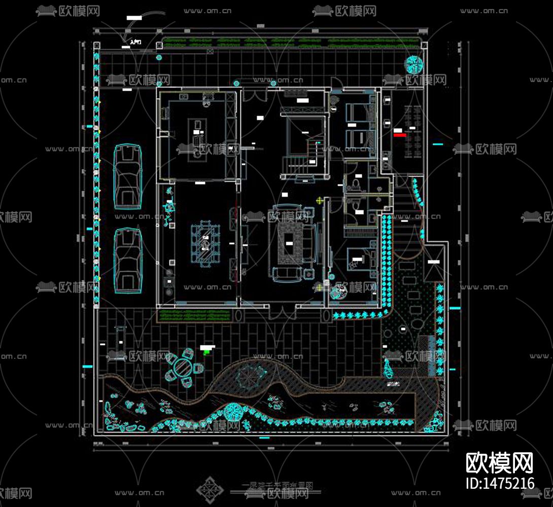 庭院景观cad施工图下载（渲染图5）