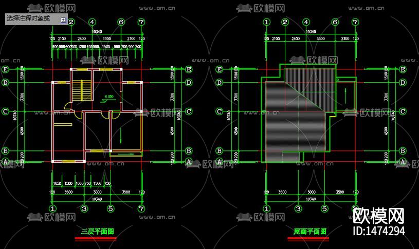 别墅cad施工图下载（渲染图8）