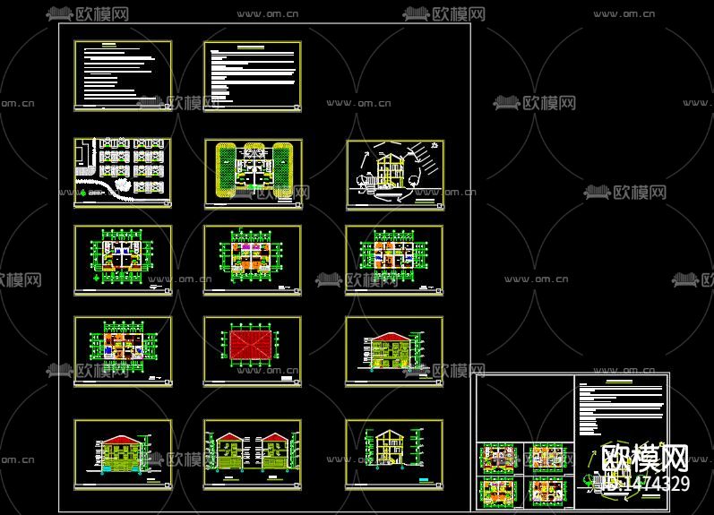 别墅cad施工图下载（渲染图10）