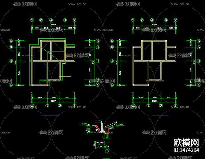 别墅cad施工图下载（渲染图7）