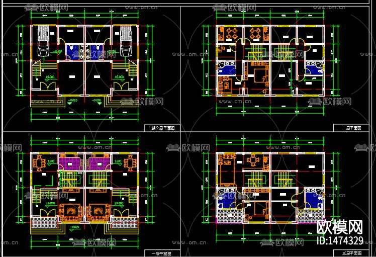 别墅cad施工图下载（渲染图8）