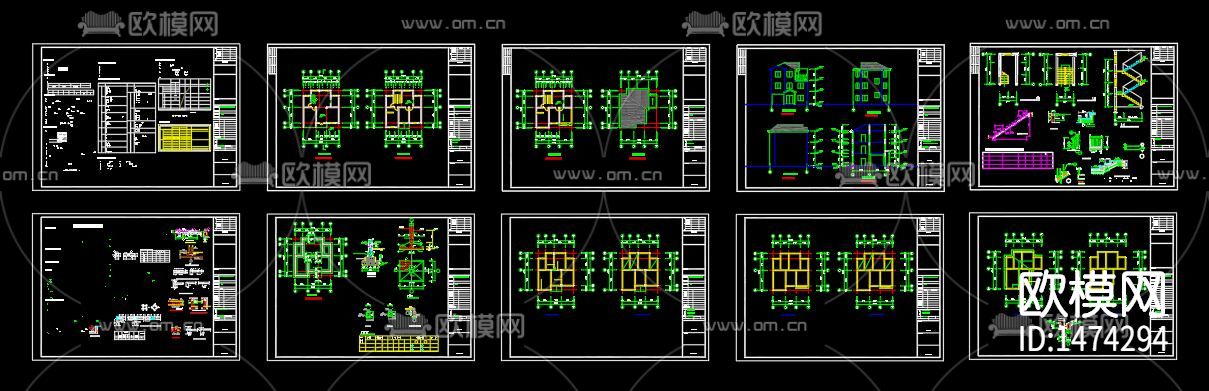 别墅cad施工图下载（渲染图10）